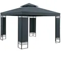 Produktbild: CASARIA® Pavillon Lorca 3x3m Metall Wasserabweisend UV-Schutz 50+ mit Seitenteile Stabil Gartenpavillon Modern Anthrazit