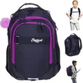 Produktbild: Schulrucksack Elephant Hero Signature Rucksack Mädchen Schultasche backpack Schulranzen Schule Tasche 13015 Tiff Lila Violett Black - Lila/Schwarz/Violett