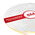 Produktbild: XEEINC 8m Bürstendichtung Selbstklebend, 9mm(B) x 15mm(D) Türbürstendichtung Bürstendichtung für Rolladen Schiebetür, Fenster Dichtungsband Türdichtung Bürste Insektenschutz - Weiß