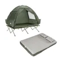 Produktbild: Sobuy Feldbett mit Zelt Campingzelt 2 Personen Wasserdicht Camping Tent Trekking Zelt Wurfzelt 2 Personen Outdoor Zelt Zweimannzelt Wasserdicht Grün 193x185x145 cm OGS32-II-L-GR-TP