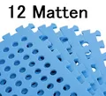 Produktbild: 12x Bonsport Pool Matten Planschbecken Unterlage Bodenschutzmatte Bodenmatte NEU
