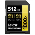 Produktbild: Lexar Professional 1800X 512 Gb Sdxc Uhs-Ii Class 10, LSD1800512G-BNNNG