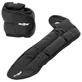 Produktbild: MAXXIVA® Handmanschetten Gewichtsmanschetten Set Schwarz 2 x 1,0kg mit Klettverschluss Eisensandfüllung Laufgewichte Krafttraining Fitness Workout