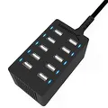Produktbild: SABRENT USB Ladegerät, 60Watt 10ports USB-Schnellladegerät Ladestation Mehrfach, mit Netzteil, Ladestation für MacBook, USB-C Laptops, Nexus, iPhone, Samsung Galaxy (AX-TPCS)
