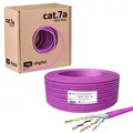Produktbild: hb-digital Netzwerkkabel CAT 7a Verlegekabel 50m max.1200 MHz S/FTP AWG23 LSZH lila