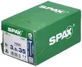 Produktbild: SPAX Universalschraube, 3,5 x 35 mm, 1000 Stück, T-STAR plus, Senkkopf, Teilgewinde, 4CUT, WIROX A3J, 0191010350355, Blank Verzinkt