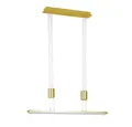 Produktbild: WOFI Hängeleuchte, LED-Leuchtmittel fest verbaut, Warmweiß, LED Hängeleuchte Esstischampe Metall messing Höhenverstellbar H 150 cm