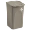 Produktbild: Wäschekorb mit Deckel 50 Liter TAUPE - 37x37x56cm - Wäschesammler ohne Löcher Wäschetonne Wäscheeimer Schmutzwäsche sammeln Aufbewahren Behälter für Wäsche Korb mit Klappdeckel Wanne Kunststofftonne