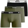 Produktbild: BOSS Boxer Cotton Stretch (3-St) mit umlaufend eingewebtem Markenschriftzug bunt XL