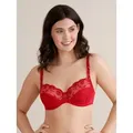 Produktbild: Conturelle Bügel-BH Provence Dekorativer Außenträger ist elastisch und längenverstellbar rot 100