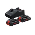 Produktbild: Bosch Starter-Set 2 xP C18V4.0 + Ladegerät GAL18V-40 Art des Zubehörs: Ladegerät GAL18V-40|Akku enthalten: 2 xP C18V4.0|Betriebsart: Akku-Betrieb