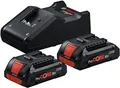 Produktbild: Bosch Professional Akku Starter-Set 1600A01BA3 | 2x ProCORE18V 4.0Ah | GAL 18V-40 Ladegerät | 18V Li-Ion | Schwarz