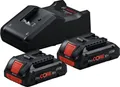 Produktbild: Bosch Professional 18V System Akku Starter-Set: 2x ProCORE18V 4.0Ah Akku + Schne
