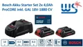 Produktbild: Bosch 2 x ProCORE Akku 18V 4.0Ah + GAL 1880 CV STARTER-SET Akku und Ladegerät