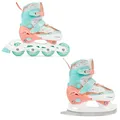 Produktbild: 2in1 Inlineskates/Schlittschuhe Raven Isla orange/mint 27-30 verstellbar