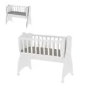 Produktbild: Lorelli Wiege Baby/Umbaubett aus Holz + First Dreams Modus Wippe