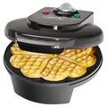 Produktbild: Clatronic® Waffeleisen Herzform | Antihaftbeschichtung | mit großen Backflächen | ⌀ 18 cm | stufenlos regelbarer Bräunungsgrad | Herzwaffeleisen | Waffle Maker | Waffelmaker | WA 3491 schwarz