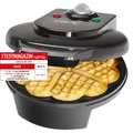 Produktbild: Clatronic Waffelautomat WA 3491 schwarz, Backflächen ca. Ø 18 cm, NEU