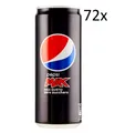 Produktbild: 72x Pepsi Cola Max Zero Zucchero Gusto kohlensäurehaltiges Getränk Dose 330ml