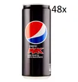 Produktbild: 48x Pepsi Cola Max Gusto kohlensäurehaltiges Getränk Dose 330ml Null Zucker