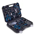 Produktbild: Scheppach Werkzeugkoffer WZK169 gefüllt | 169-teiliges Werkzeug-Set | stabiler Kunststoffkoffer | Biteinsätze und Schraubendreher aus Chrom-Vanadium-Stahl