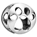 Produktbild: PANDORA Offen gearbeiteter Hundepfotenabdruck Charm Sterling-Silber 9 x 11,5 x 11,5 mm (T/H/B)