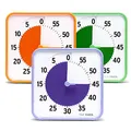 Produktbild: TIME TIMER Medium Klassenzimmer-Set – Visueller 60-Minuten-Timer für Kinder mit Trocken Abwischbaren Aktivitätskarten für Kinderklassenzimmer, Lernzentren und Lehrer-Tischuhr, Sekundär (3er-Pack)