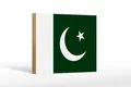 Produktbild: Holzschild Flagge Pakistans 18x12 cm Flag of Pakistan Deko Schild