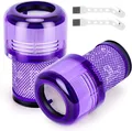 Produktbild: Refined Living HEPA-Filter 2 Stück Ersatzfilter für Dyson V11 V15, Filter für Staubsauge, Zubehör für Kompatibel mit Dyson V11 SV14, V11 Animal + Plus, V11 Absolute, V11 Absolute Pro und V15 Detect, mit 2 Reinigungsbürste, Waschbar&  wiederverwendbar,Dyson Ersatzfilter, Hochwertige Materialien