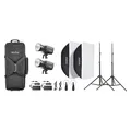 Produktbild: Godox LA300R K2 black - Kit 2 x LA300R/Softbox/Light Stand + 1 x Bag (Videoleuchte) (D299591)