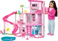 Produktbild: Barbie Traumvilla 3-stöckiges Puppenhaus mit 10 Spielbereichen Haus 75 Teile