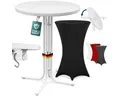 Produktbild: Casaria Stehtisch, Klappbar mit Husse Schwarz 70cm Hochtisch Rund Partytisch Outdoor