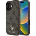 Produktbild: Guess PU 4G Small Metal Logo MagSafe Case Cover für iPhone 16 - Braun (Apple iPhone 16) (GUHMP16SP4SM4MW)