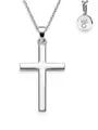 Produktbild: Amoonic Kreuzkette Halskette Mädchen Jungen Silber 925 mit Kreuzanhänger Kommunion Taufe (individuell anpassbare Halskettenlänge)