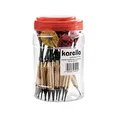 Produktbild: Karella Softdarts lose 24 St. in Großbox, Messingbarrel mit Alushaft, 18g, 2 BA Kleingewinde, Schwarze Softspitze