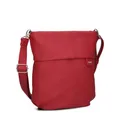 Produktbild: Zwei Damen Handtasche Mademoiselle.M M90 Umhängetasche 6 Liter klassische Crossbody Bag, weiches Kunstleder, Schulter-Tasche inklusive zweitem kurzen Gurt (lipstick)