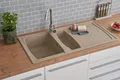 Produktbild: Respekta Boston Mineralitespüle in Sandbeige / 1,5 Becken Einbauspüle in 100 x 50 cm/Spülbecken geeignet für Unterschränke ab 60 cm Breite