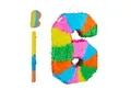 Produktbild: relaxdays Pinata Zahl mit Stab und Maske, 6