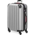 Produktbild: Monzana Reisekoffer Baseline silber, Hartschale, 4 Rollen, 62 Liter, 40 x 60 x 25cm