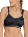 Produktbild: Schiesser Damen Sport BH High Impact Bra Active 70-95 Cup A-C 75-95 Cup D-E Schwarz Weiss, Größe:70B, Farbe:Schwarz (000)