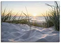Produktbild: ARTLAND Wanddeko Leinwand Bilder Wandbild 100x70 cm Strand Küste Ostsee Dünen Meer Landschaft Natur Meerblick T9QU