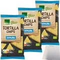 Produktbild: Edeka Bio Tortillachips gesalzen aus Maismehl 3er Pack (3x125g Packung) + usy Block