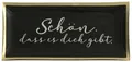 Produktbild: Gift Company Love Plates, Glasteller, L, Schön, DASS es Dich gibt, schwarz 10x0,8x21cm