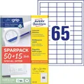 Produktbild: AVERY Zweckform Universal-Etiketten 38 x 21,2 mm 50 + 15 Blatt weiß
