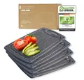 Produktbild: Exitoso Schneidebrett 4er-Set spülmaschinenfest mit Saftrille, Kunststoff, (4-St), Brotzeitbrett Frühstücksbrettchen Brot Obst Steak rutschfest