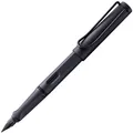 Produktbild: Lamy safari steel black Füller - Füllhalter mit ergonomischem Griff & polierter Stahlfeder in Strichbreite M - robuster ASA-Kunststoff - inkl. Tintenpatrone T 10 blau - Rechtshänder