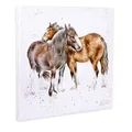 Produktbild: BILD LEINWAND DRUCK PFERDE SIDE BY SIDE 20 X 20  CM VON WRENDALE NEU
