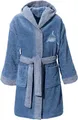 Produktbild: Erwin Müller Kinder-Bademantel Hai mit Kapuze Walk-Frottier blau Größe 110/116