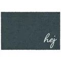 Produktbild: MOCAVI Mat Fußmatte außen & innen waschbar 45x70 cm Hej anthrazit Premium-Qualität Made in Germany, Schuhabtreter, Schmutzfangmatte, Matte sbereich