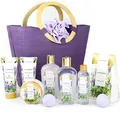 Produktbild: SPA LUXETIQUE Damen Bade Geschenkset - 10tlg Lavender Duft Geburtstaggeschenk für Frauen mit Handcreme, Duschgel, Schaumbad, Bodylotion, Wellness set für Sie,Damen,Mutter, Geschenke zum Valentinstag